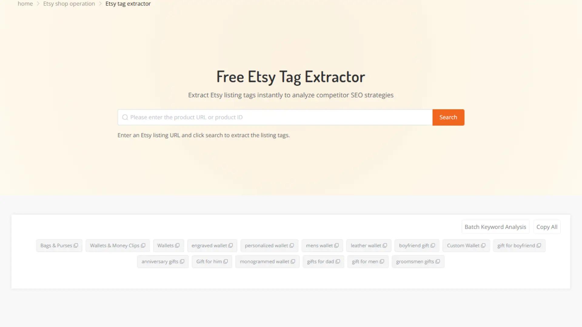 Free Etsy Tag Extractor –  Extract Etsy Tags for SEO